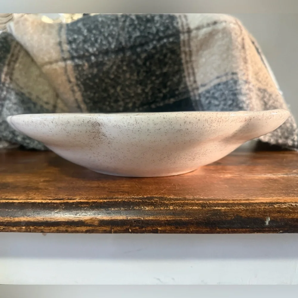 vintage Italian-style ceramic pasta or salad serving bowl